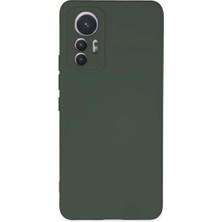 Xiaomi Mi 12 Lite Kılıf Nano Içi Kadife Silikon - Koyu Yeşil