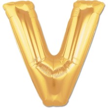 Heyf Concept V Harf Folyo Balon Altın Renk  40 Inç