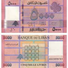 Lidya Koleksiyon Lübnan 5000 Livre - 2014 - Çil