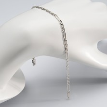 Silvalli 70 Mikron Rodyum Flet Gümüş Bileklik