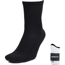 Sportive Spt Unisex Siyah 2'li Tenis Çorabı 25YUC005-SHBY