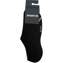 Sportive Spt Unisex Siyah Ikili Sneaker Çorabı 25YUC007-SYH
