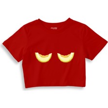 The Lucid Lab Nice Melons Crop Tişört - Kırmızı