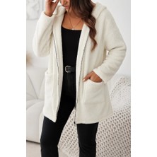 Arona Mdb Kadın Uzun Kollu Kapşonlu Önden Fermuarlı Cepli Welsoft Ceket