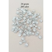 Venüs Shopping Oya Abiye Bileklik Kolye Pleksi Metalik Plastik Pul Gümüş Renk 24 gram 285 adet - BNC579