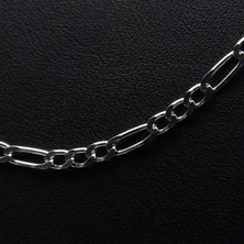 Silvalli 70 Mikron Rodyum Figaro Gümüş Zincir