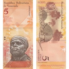 Lidya Koleksiyon Venezuela 5 Bolivar - 2011 - Çil