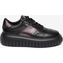 Greyder Kadın Siyah Hakiki Deri Sneaker Ayakkabı 5K2SA35371