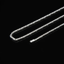 Silvalli 60 Mikron Naturel Yuvarlak Kral Gümüş Zincir