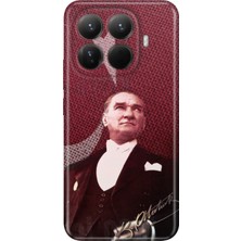 Nurdic Xiaomi Mi 15T Pro Uyumlu Kılıf 0.4mm Lazer Kesim Silikon Kapak M.k Atatürk