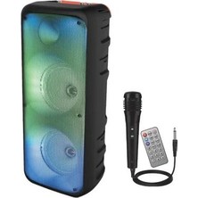 Blic BLS-49 Kablosuz Parti Hoparlörü 16W Güç, Renkli LED Işıklar ve Karaoke Özelliği ile