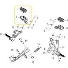 Kove 800X Ön Basamak Sol