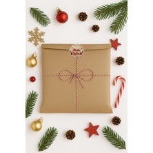 Dekals Set Orta Boy Yılbaşı Hediye Paketi Seti (22X35 Paket+Ip+ Etiket-6cm)