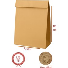 Dekals Set Mega Boy Öğretmenler Günü Hazır Hediye Paketi Seti (32X41 Paket+Ip+ 8cm-Etiket)