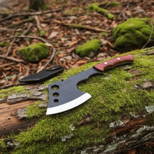 Alsepeteavm El Yapımı Yerli Üretim Deri Kılıflı Kamp Baltası