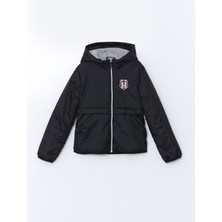 Lc Waikiki Yeni Sezon Kapüşonlu Beşiktaş Baskılı Erkek Çocuk Mont