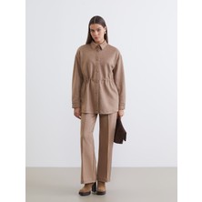 Lc Waikiki Yeni Sezon Standart Fit Kadın Süet Görünümlü Pantolon