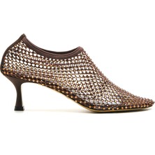 Sofia Baldi Woven Kahve Tekstil Kadın Stiletto & Abiye