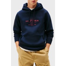Tommy Hilfiger Pamuklu Regular Fit Baskılı Kapüşonlu Sweat Erkek Sweat MW0MW40864 Dw5