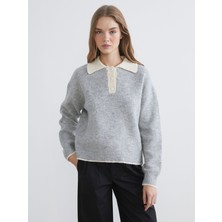 Lc Waikiki Yeni Sezon Polo Yaka Oversize Kadın Triko Kazak