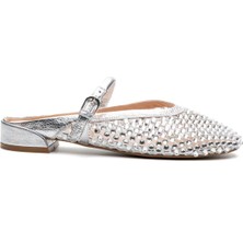 Sofia Baldi Sorıa Gümüş Tekstil Kadın Topuklu Terlik