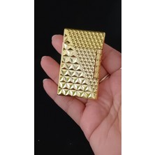 Alsepeteavm Özel Tasarım Çapraz Desenli Lüks Kaplama Hediyelik Çakmak