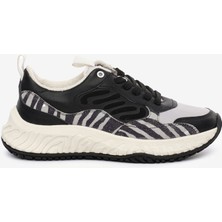 GRY Lab Greyder LAB Kadın Siyah Beyaz Hakiki Deri Spor Ayakkabı 5K2CA45380