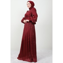 Giza Store Ipek Tesettür Elbise Bordo