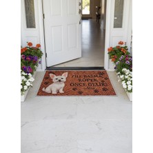 Brillant Jüt Görünümlü Sevimli Köpek Temalı Kapıönü Paspası (60X40)