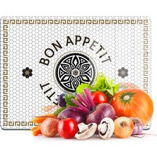 Decovetro Cam Kesme Tahtası ve Sunumluk Amore Bon Appetit 20X30 cm
