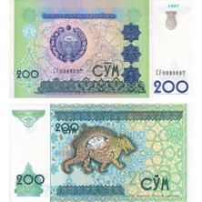 Lidya Koleksiyon Özbekistan 200 Som - 1997 - Çil