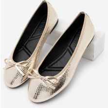 Marjin Kadın Günlük Babet  Yuvarlak Burun Balerin Babet Adusa