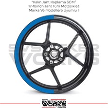 Motosiklet Jant Şeridi Jant Sticker Yarım Kaplama Daire 17-18 Inch Jant Motor Uyumlu