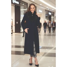 1Tarz Kışlık Yakası Kürklü Kaşe Kaşmir Kaban