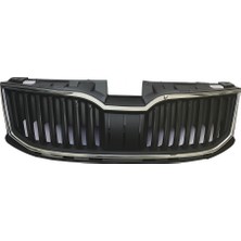 Artean 5E0853653A 2Z4/5E0853761C 2zz Ön Panjur Krom Çerçeve Üst Plastik Birlikte Parlak Siyah Komple Octavia 2018-2021 Siyah