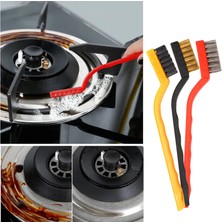 Mena Rise 3 Lü Detay Temizlik Fırça Seti  Araba -Mutfak Ocak - Fayans Temizlik Fırça (Bakır- Demir- Plastik)