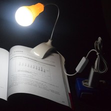 Mena Rise Kitap Okuma Lambası - Ledli Masa Lambası - Usbli Düğmeli Gece Lambası