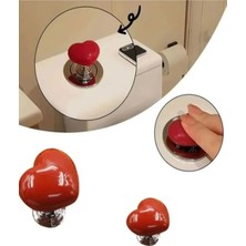 Mena Rise 2 Adet Takma Tırnaklı Kadınlar Için Klozet Basma Buton Düğmesi Kalp Klozet Kapağı Sifon Kulpu