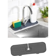 Mena Rise Esnek Musluk Lavabo Matı - Mutfak Banyo Batarya Su Tutucu Bulaşık Süngeri Matı