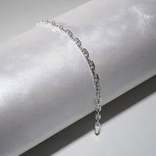 Silvalli 80 Mikron Dik Barlı Gümüş Bileklik