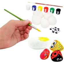 Mena Rise Taş Boyama El Beceri Seti Taş - Boya - Fırça Seti-El Sanatı