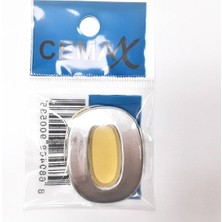 Mena Rise 4 cm Plastik Krom Kaplama Kapı Numarası -0