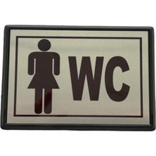 Mena Rise Büyük Boy Bayan Wc Yönlendirme Tabelası 13 x 8 cm