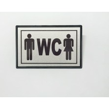 Mena Rise Büyük Boy Ortak Wc Yönlendirme Tabelası 13 x 8 cm Bay-Bayan