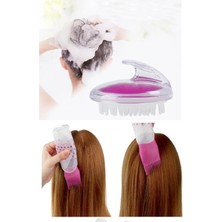 Mena Rise 2li Set Hazneli Silikon Duş Saç Yıkama Masaj Aleti - Taraklı Saç Boyama Bakım Seti