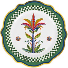 Baci Milano Dolce Vita Palmiye Ağacı Desenli Yemek Tabağı 27 cm