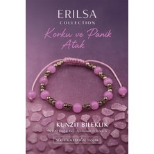 Erilsa Sertifikalı Anksiyete Korku ve Panik Atak Bilekliği – Kunzit ve Terahertz– 6 mm