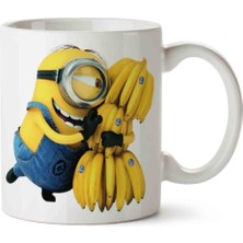 Minyon Muz Minion Banana Porselen Kupa Bardak