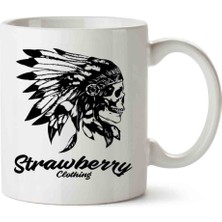 Caveira Indígena - Strawberry Clothing1 Porselen Kupa Bardak
