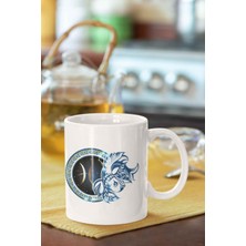 Balık Burcu Baskılı Porselen Kupa Bardak